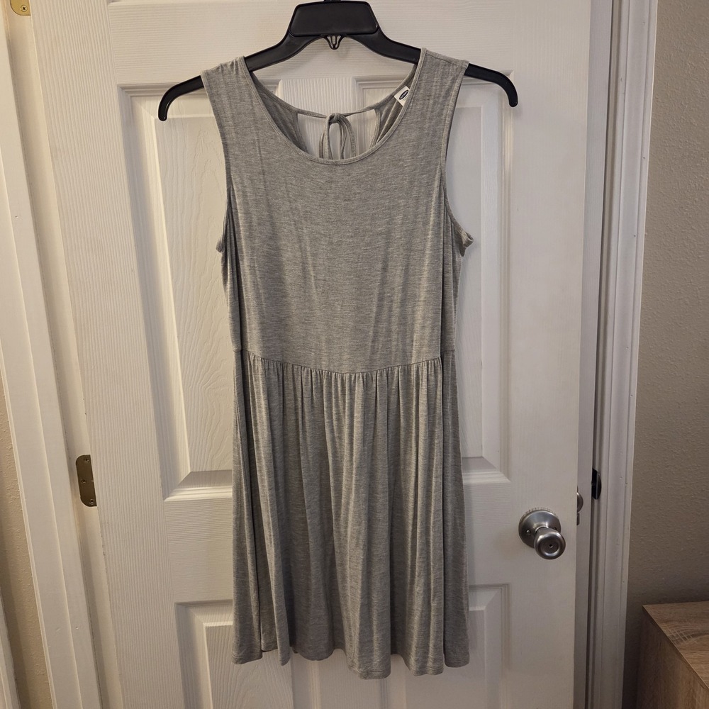 Old Navy sz M heather gray slvless sundress NWT rayon/spandex lightweight casual